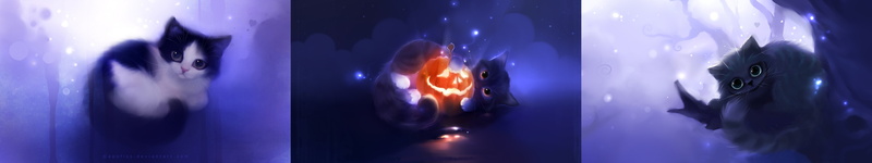 felin, mignon, draw, apofiss, halloween, drawing, chat, chaton, tripple, screen, kitty, multiple, monitor, multi, 5K, kitten, dessin, cute, cat