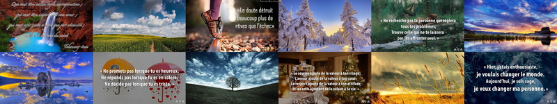 francais, mosaic, french, 5K, citation, nature, multiple, tripple, monitor, multi, quote, screen, mosaique