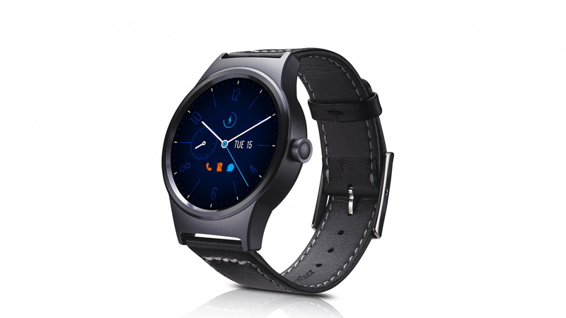 round, leather, black, IFA 2016, smart watch, WiFi Watch, strap, 4K, review, Alcatel MOVETIME, watch, smart