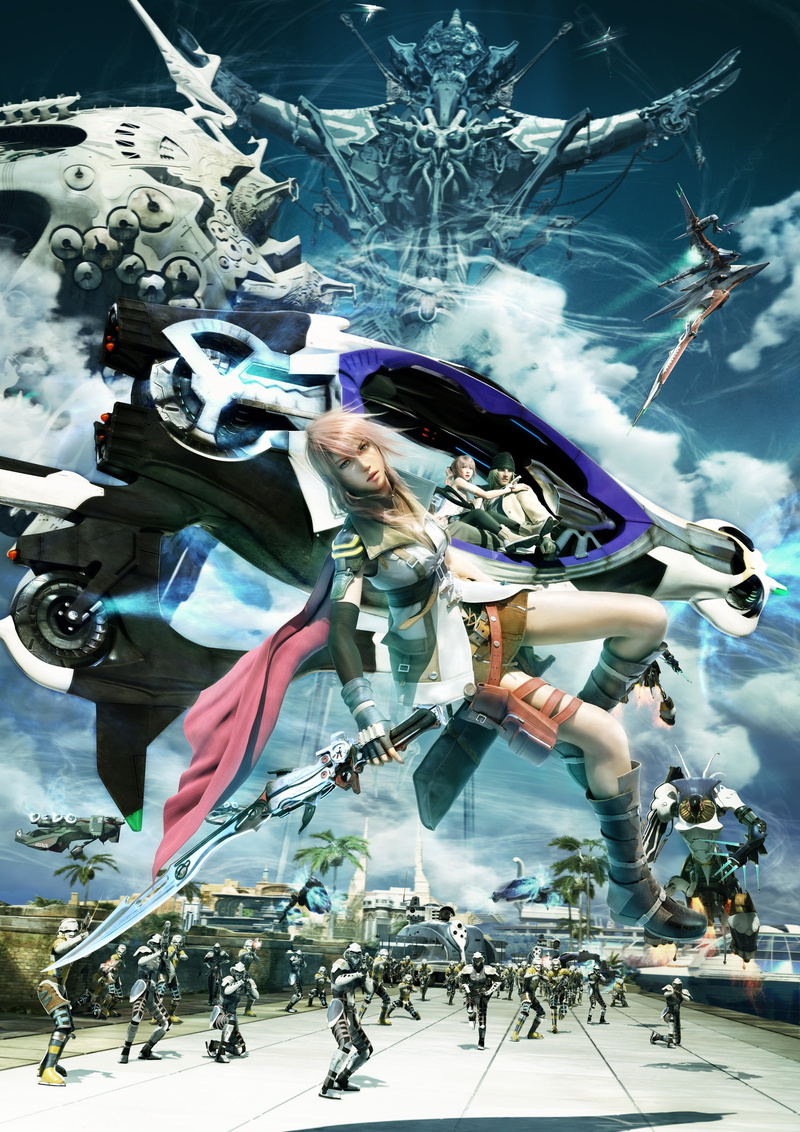 Claire Farron, costume, technology, video games, representation, sport, sword, Snow Villiers, day, Serah Farron, women, 2K, transportation, spaceship