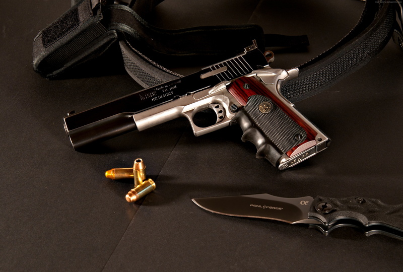 Alpha 2, Peters Stahl, Colt M1911, 2K, pistol, Pohl Force, custom, ACP, knife, .45