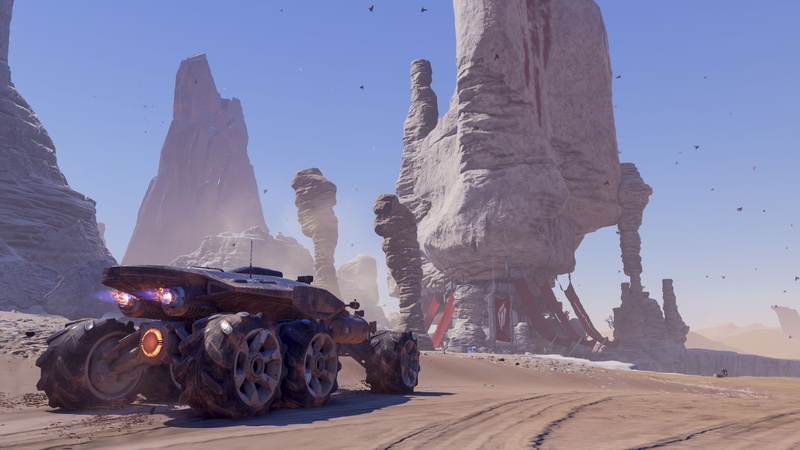 montain, car, Andromeda, sand, suna, game, sky, Mass Effect, Mass Effect Andromeda, 4K, Mass Effect: Andromeda