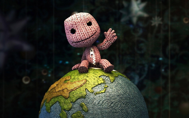 1080P, Little Big Planet, happy, video games, Earth, Sackboy