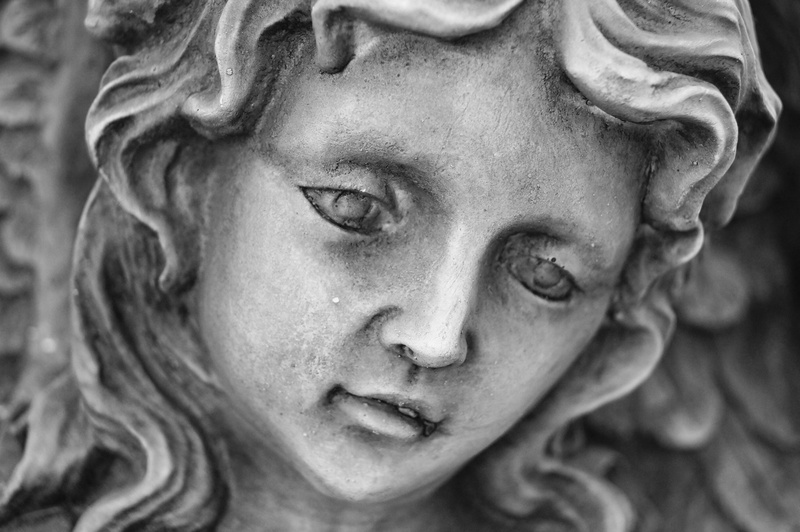 Angel, people, loss, Face, depression - sadness, representation, adult, human representation, beauty, Black And White, adults only, sadness, statue, women