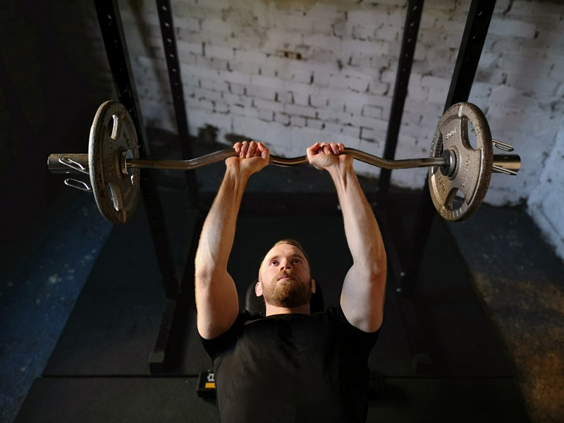 muscular build, cross training, effort, 2K, muscular, sports equipment, sports training, one person, workout, gym, indoors, exercise, training, strength