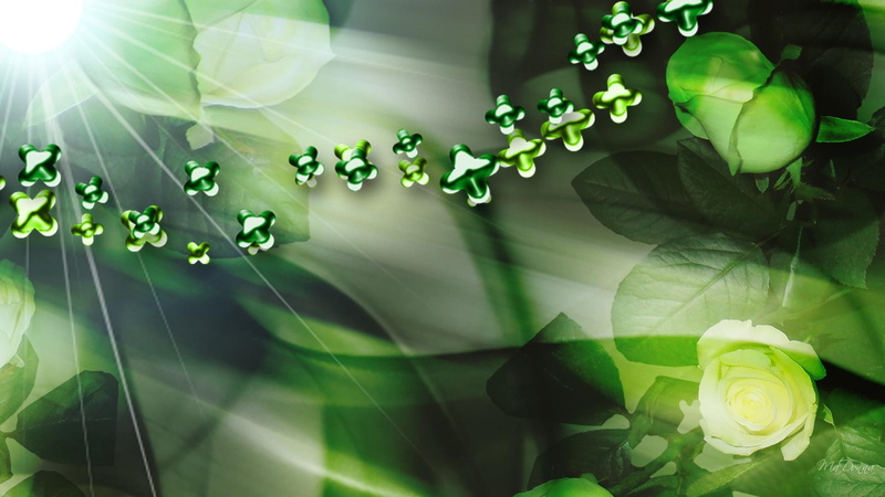 beads, mirage, yellow, summer, rose, firefox persona, 1080P, 3d and abstract, flowers, light, roses, smoke