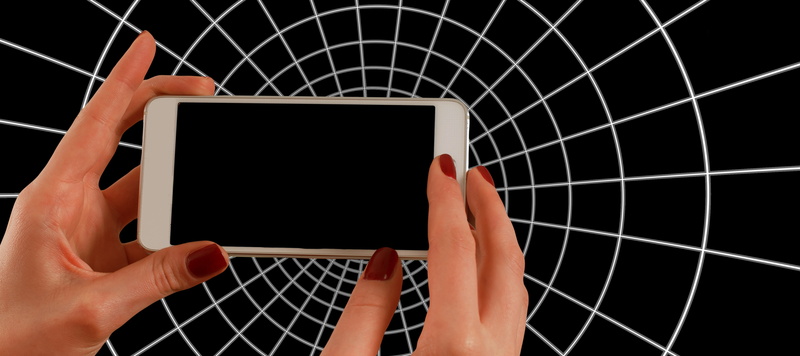 close-up, black background, hand, camera, computer, human body part, adult, technology, phone, human hand, center, communication, blank, e-reader, finger