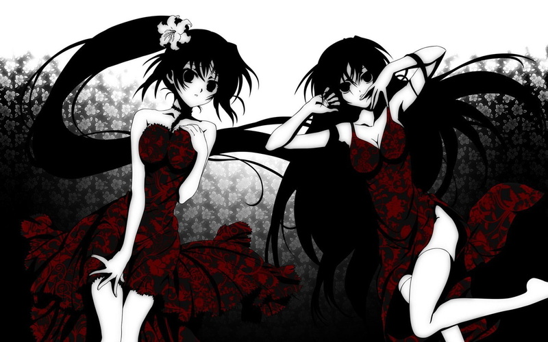 Sonozaki Mion, black hair, Sonozaki Shion, 720P, Higurashi No Naku Koro Ni
