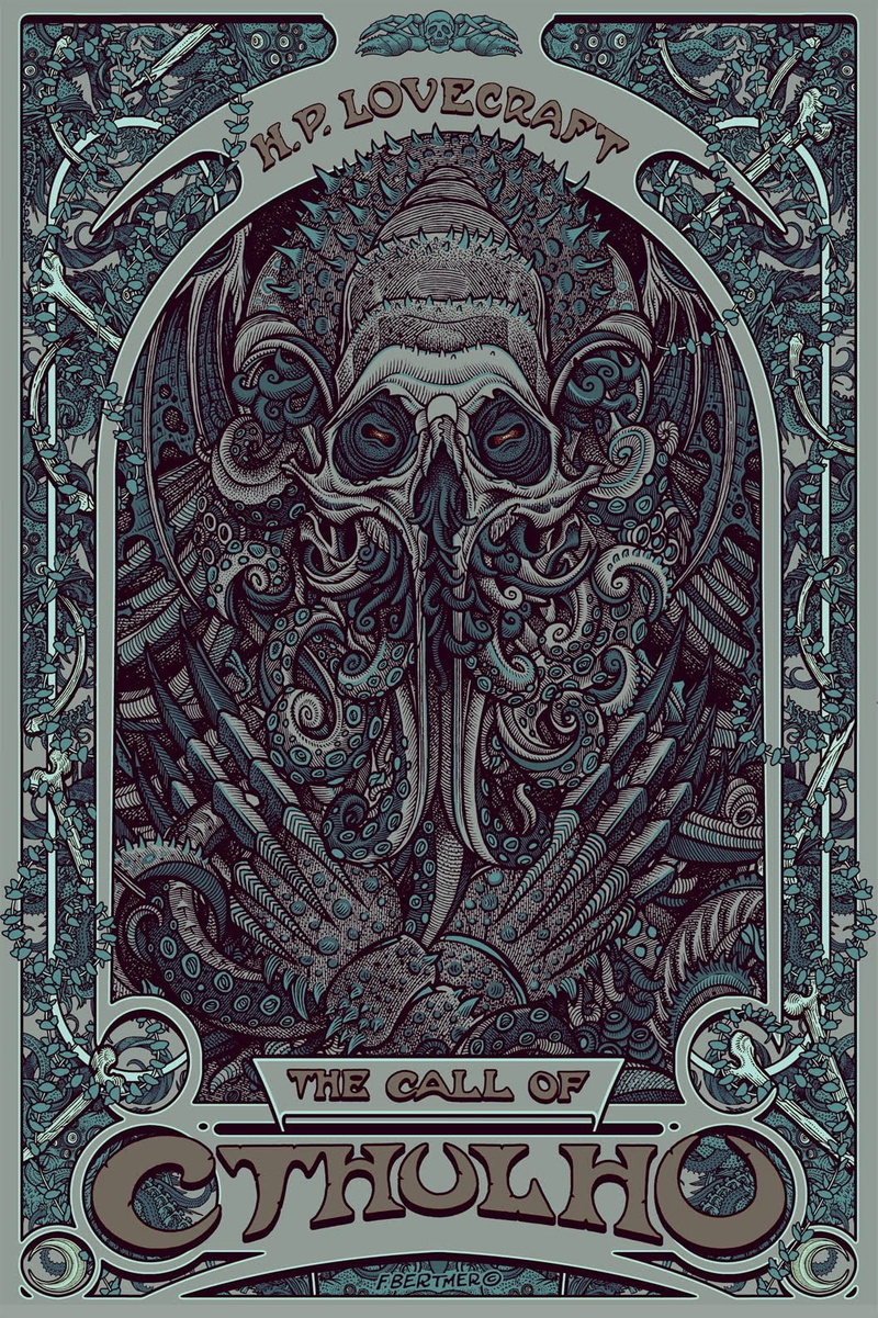 Art Nouveau, cthulhu, 720P