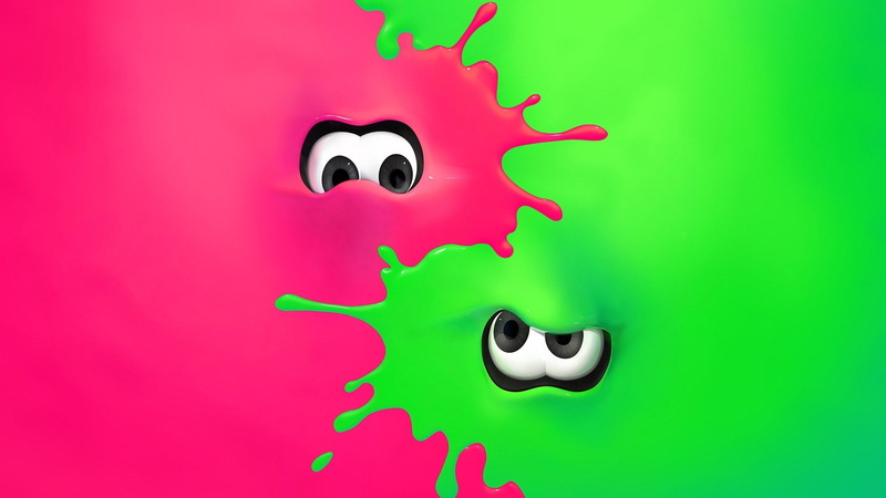 nature, copy space, pink color, bizarre, toy, Splatoon, red, green color, representation, motion, vibrant color, studio shot, 1080P, creativity, Splatoon 2