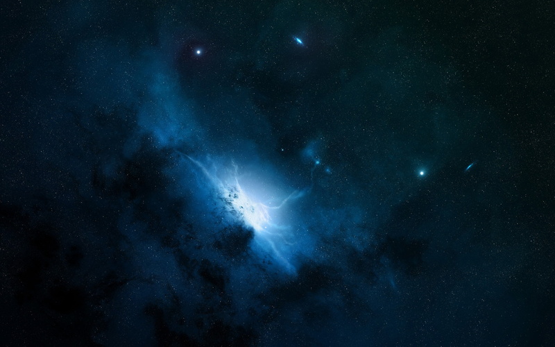 2K, galaxy, light - natural phenomenon, sky, beauty in nature, nebula, illuminated, nature, no people, moonlight, star - space, outdoors, exploration