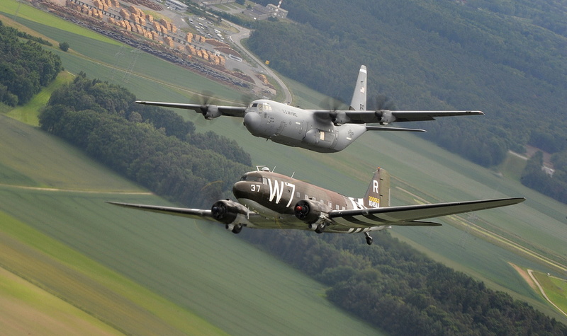 Skytrain, C-130J, 1080P, aircraft, Super Hercules, Douglas C-47, military transport