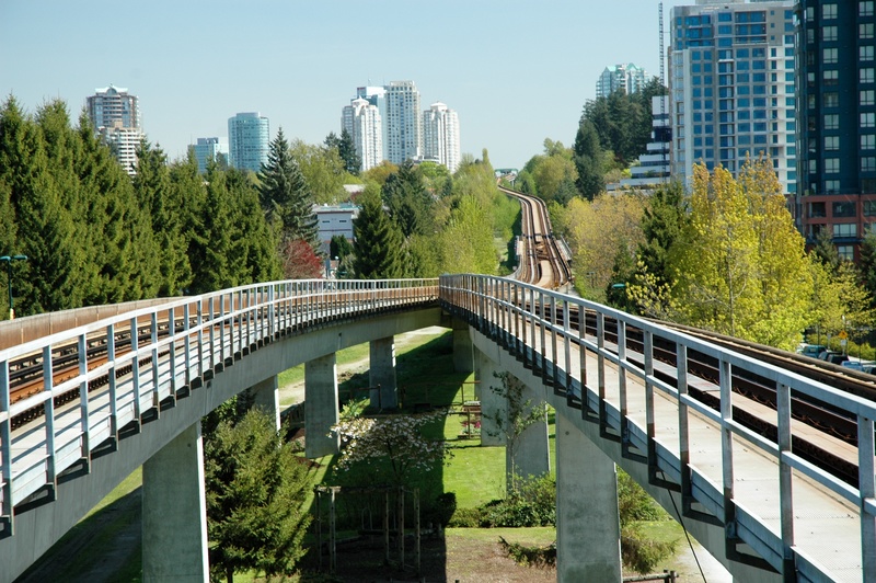 city, office building exterior, plant, nature, rails, architectural column, tall - high, sky, 2K, transportation, growth, architecture, tree, rail transportation