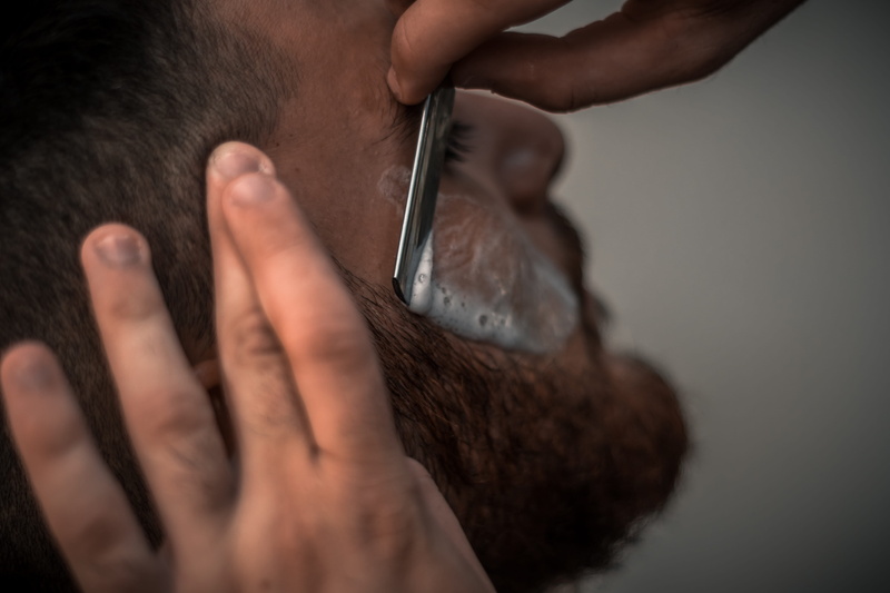 portrait, beard, body care, gray, beauty, people, holding, blade, cut, human face, person, hand, selective focus, one person, shave, barber, man, finger