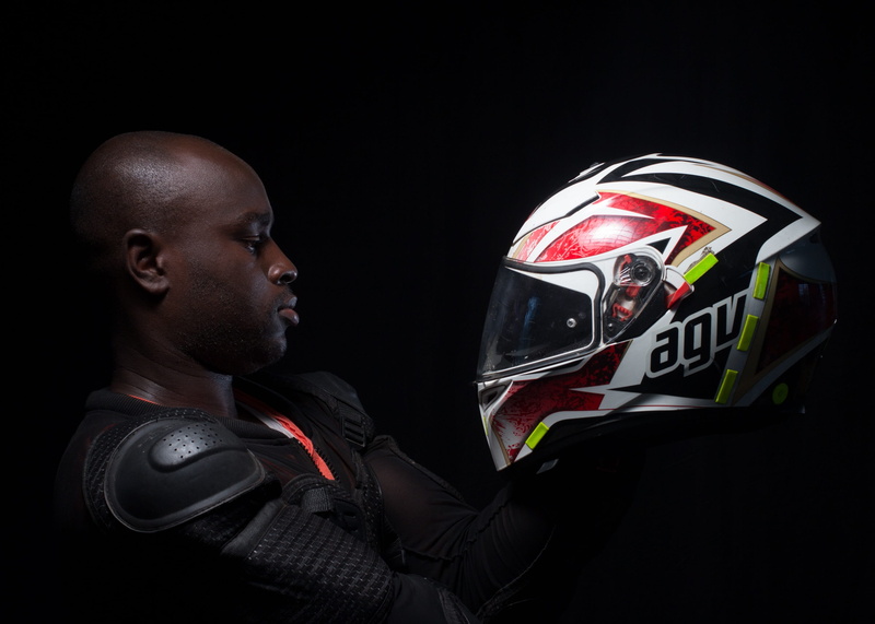 shot, young adult, portrait, mid adult, indoors, adult, side view, motorcycle, headshot, biker, men, bike, male, black background, 2K, man, human, studio shot