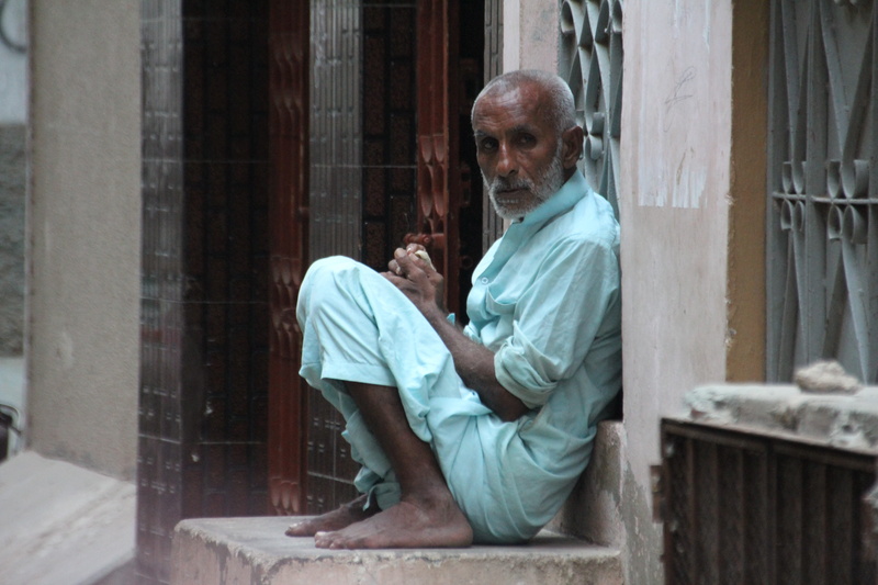 full length, 5K, mature adult, beggar, balding, sitting, life, side view, senior adult, building exterior, casual clothing, males, poor, people, depression