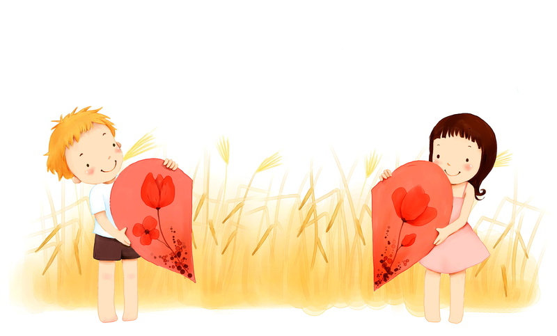 Couple, broken, Girl, heart, Love, holding, Boy, 2K
