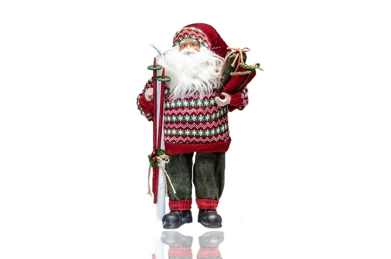 childhood, rosy, men, season, celebration, cultures, red, presents, father, standing, puppet, clothing, front view, people, portrait, greeting, ice, toy