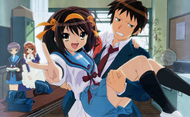 Asahina Mikuru, The Melancholy of Haruhi Suzumiya, Nagato Yuki, Kyon, 2K, Suzumiya Haruhi