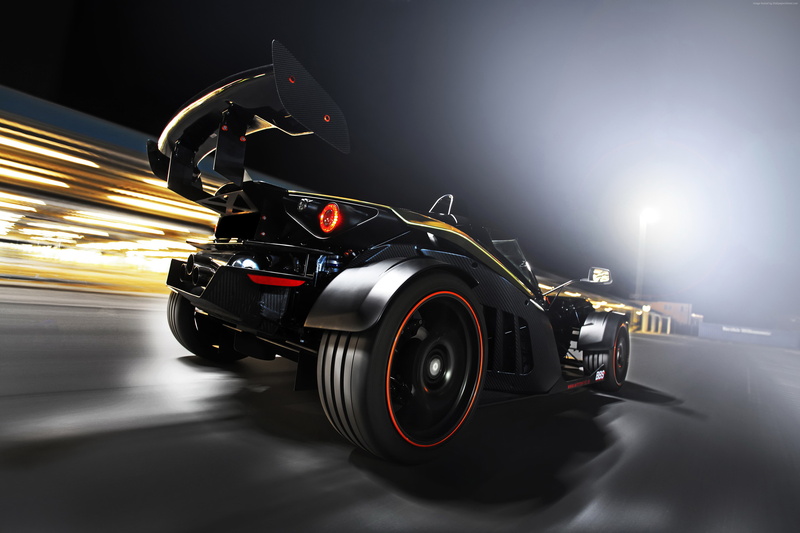 4K, sport car, Wimmer RS, KTM X-Bow, GT Dubai, black
