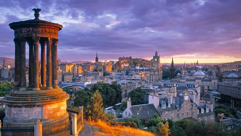 Edinburgh, Dugald Stewart Monument, Cities, 720P