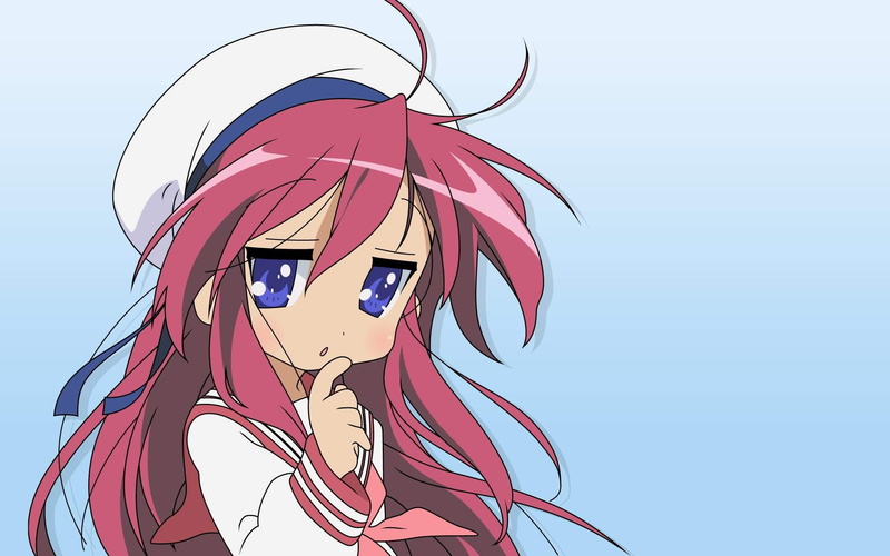 representation, belief, Izumi Konata, creativity, Lucky Star, no people, outdoors, clear sky, purple eyes, art and craft, anime girls, religion, 1080P