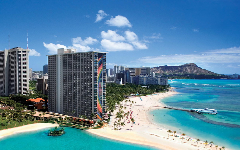 hilton, 2K, backgrounds, hawaiian, village, desktop, beach, waikiki