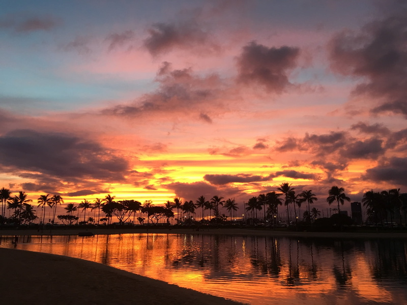 hawaiian, scenics - nature, no people, water, sky, lake, dusk, beach, swimming pool, tranquil scene, sea, cloud, hawaii, sunset, idyllic, beauty in nature