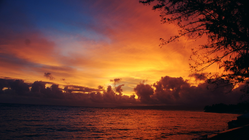 shore, nature, island, lifestyle, colorful, coast, person, sea, sky, tranquility, atmospheric mood, dramatic sky, scenics - nature, sun, paradise, palm