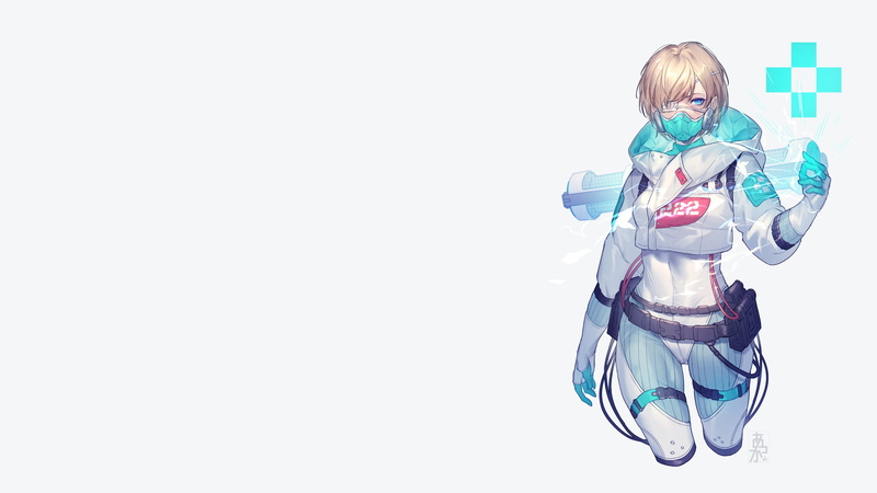 blue eyes, blonde, Apex Legends, 2K, wattson(apex legends), Mao11260510
