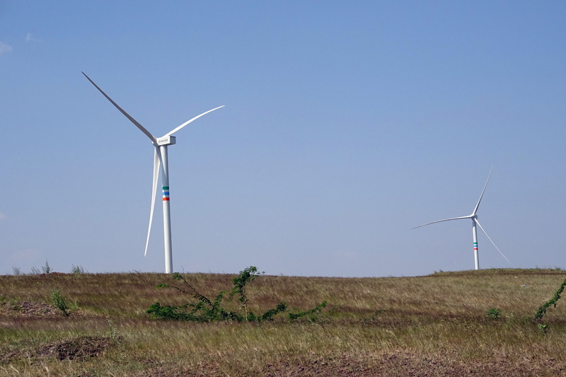 field, sky, rural scene, Power, landscape, Wind, wind energy, day, no people, bijapur, grass, Wind Power, turbine, nature, power in nature, Generator, sustainable resources