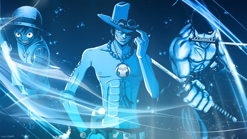 720P, Roronoa Zoro, Monkey D. Luffy, One Piece, Portgas D. Ace