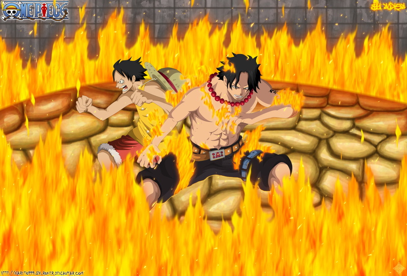 Portgas D. Ace, Monkey D. Luffy, One Piece, 1080P, Anime