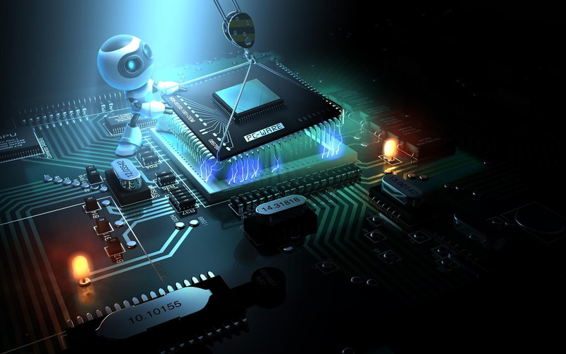 electronics Industry, control, processor, connection, data, technology, cyberspace, order, science, motherboard, robot, sound mixer, blue, lighting equipment