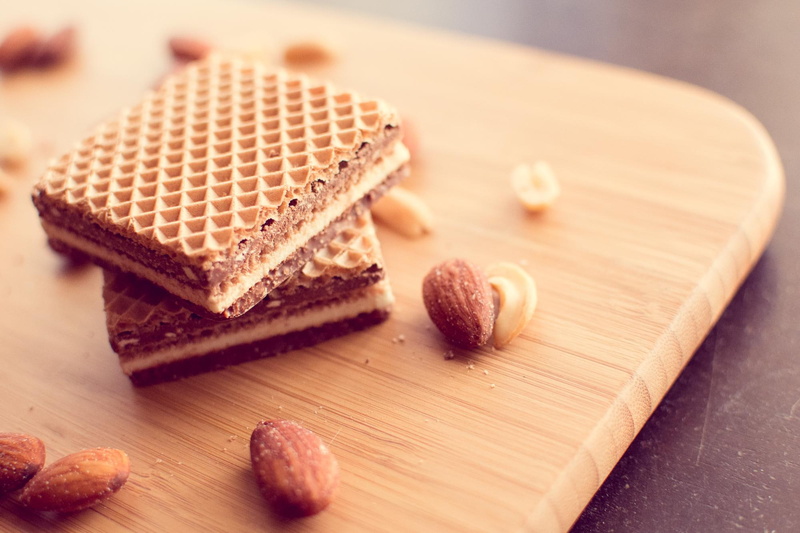 sweets, wafers, dessert, 1080P, waffels, food, nuts