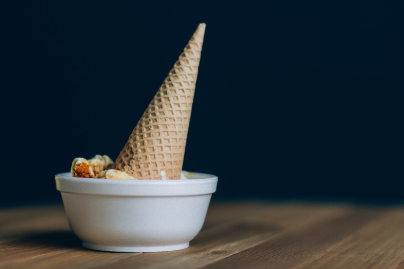 freshness, ice cream cone, bowl, food, indulgence, dessert, unhealthy eating, vanilla ice cream, cone, food and drink, breakfast, indoors, sweet, dairy product