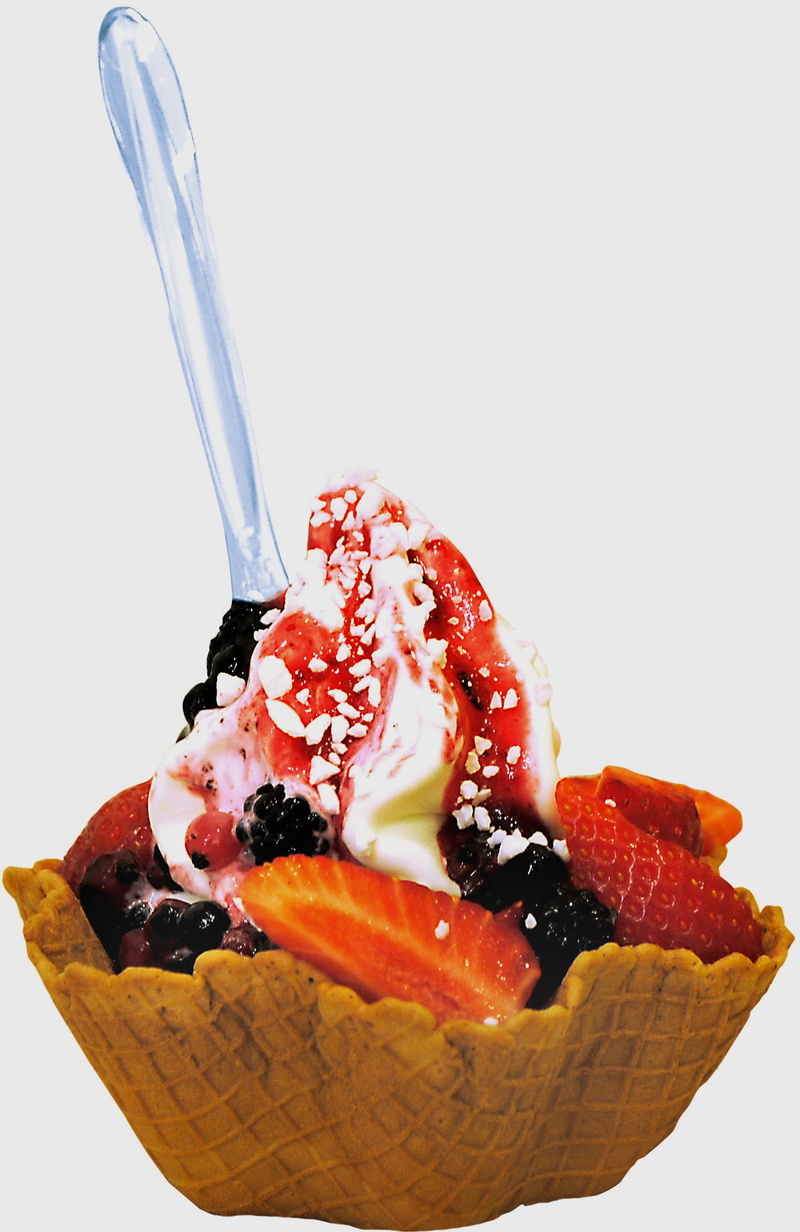 dessert, berry fruit, unhealthy eating, food and drink, indoors, Wafer, Ice Cream, ready-to-eat, dairy product, white background, food, no people, 1080P