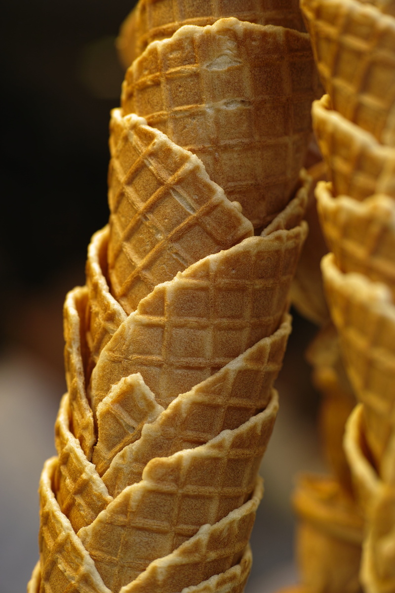 dessert food, stack, ice, dairy product, snack, food, ready-to-eat, cookies waffled, still life, dessert, food and drink, cream, fragility, no People, indoors