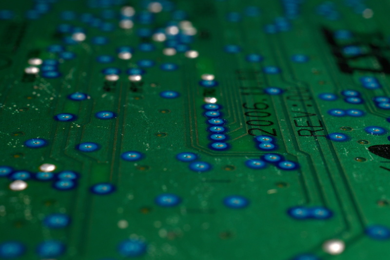 selective focus, solder joint, purity, board, nature, computer, outdoors, circuits, control center, dew, day, lines, line, processor, map, technology, no people