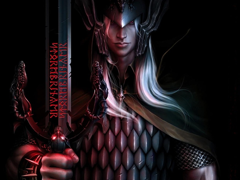 warrior, 720P, holding, hd, fantasy, solder, sword