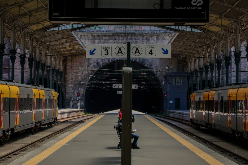 sign, public transportation, train, arrival, railroad station platform, communication, track, road, clock, metro, train station, tarmac, asphalt, 5K, no people