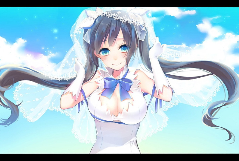 real people, lifestyles, Dungeon ni Deai wo Motomeru no wa Machigatteiru Darou ka, auto post production filter, 720P, portrait, angel, cloud - sky, Hestia (DanMachi)