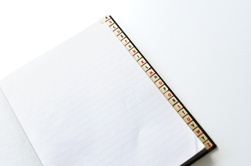 open notebook, letter tabs, information, still life, address book, 4K, empty, notebook, space, book, cut out, design, white color, paper, tabs, spread