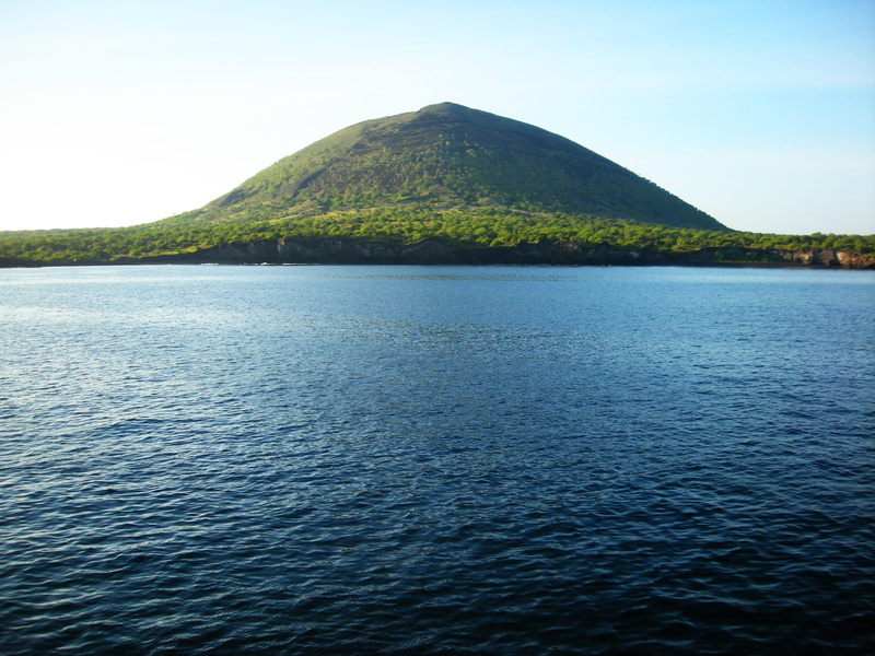 scenics, no people, clear sky, remote, blue, Hill, tranquility, Water, Mountain, idyllic, non-urban scene, rippled, Marine, island, mountain, hill, sky