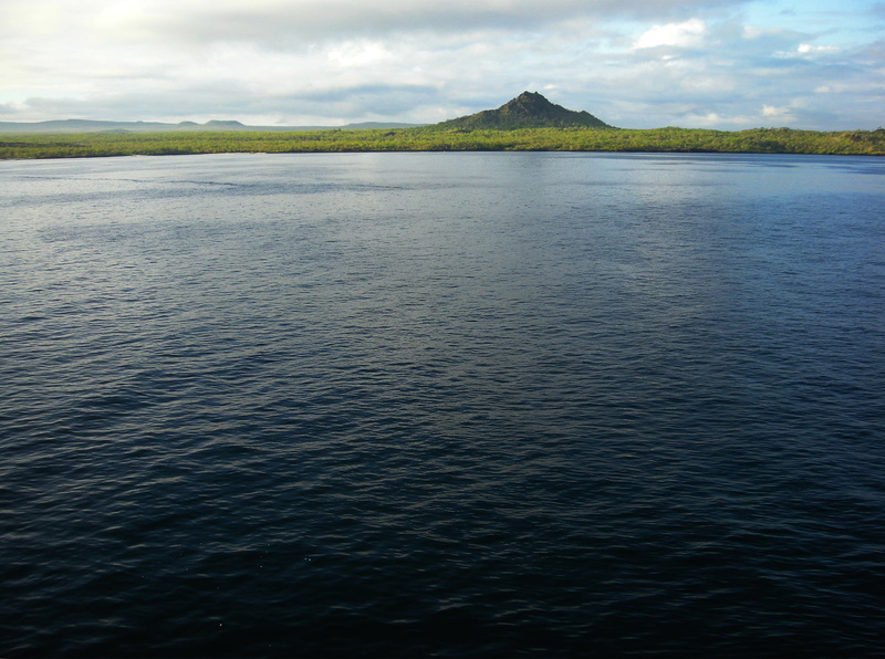 landscape, no people, tranquility, green, mountain peak, sea, island, mountain, ecuador, waterfront, hill, beside, rippled, scenics, nature, pacific, non-urban scene