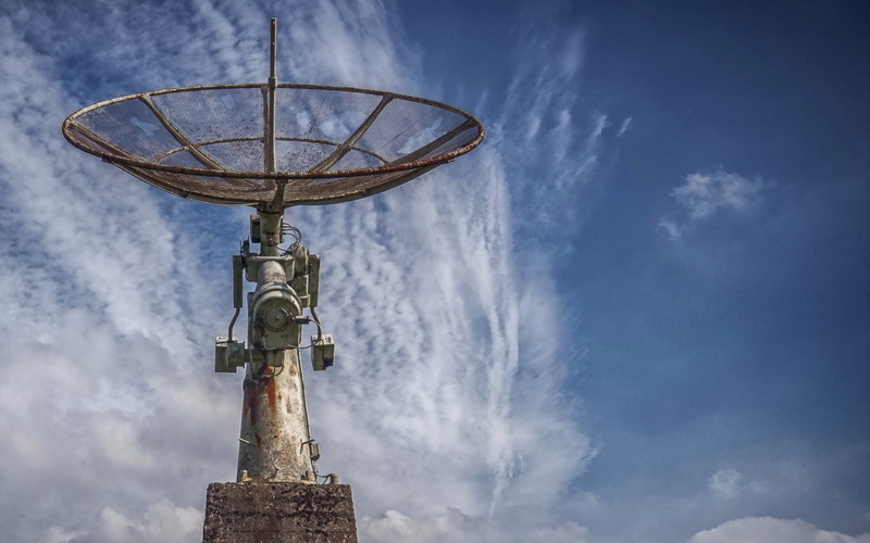 sky, rust, communication, place of worship, landscape, 1080P, cloud - sky, sculpture, built structure, technology, no people, angel, nature, low angle view