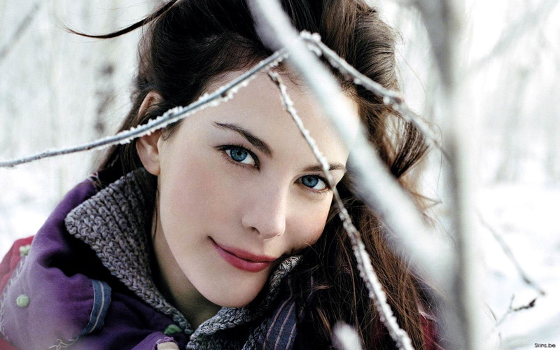tree, girl, actress, tyler, snow, blue, face, liv, hair, long, eyes, beautiful, 1080P