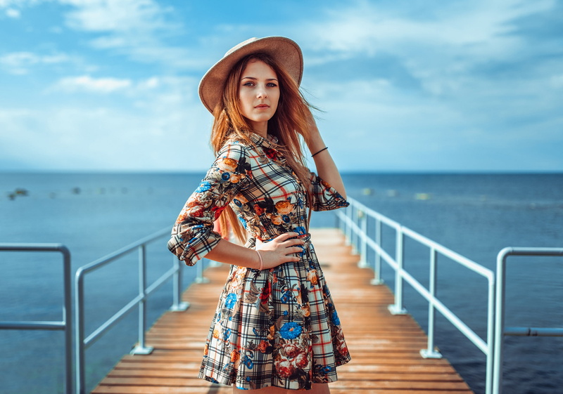 Fashion, Female, Model, Sun, Sexy, Girl, Beach, Water, Beautiful, Summer, Sky, Sea, 1080P, Sunset, Valeria, Woman, Beauty