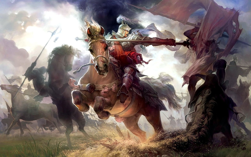 knight, warriors, armor, heroes, weapons, art, horses, kingdoms, 1080P, battle, fantasy, blood