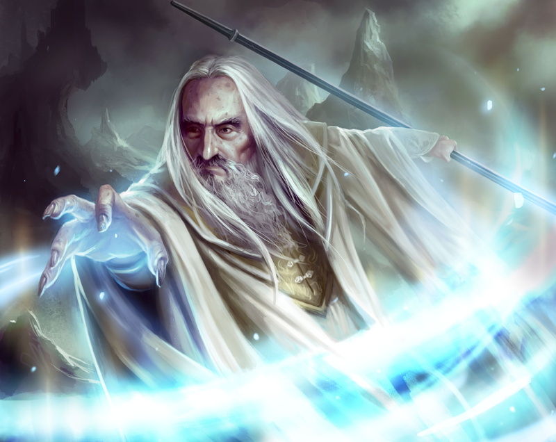 Fantasy, illuminated, Movies, portrait, celebration, bizarre, spooky, adult, lord, looking at camera, mystery, The Hobbit, blurred motion, motion, Saruman